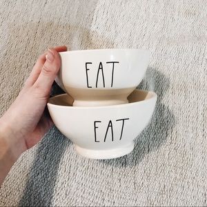 Rae Dunn “EAT” Bowl Set x2